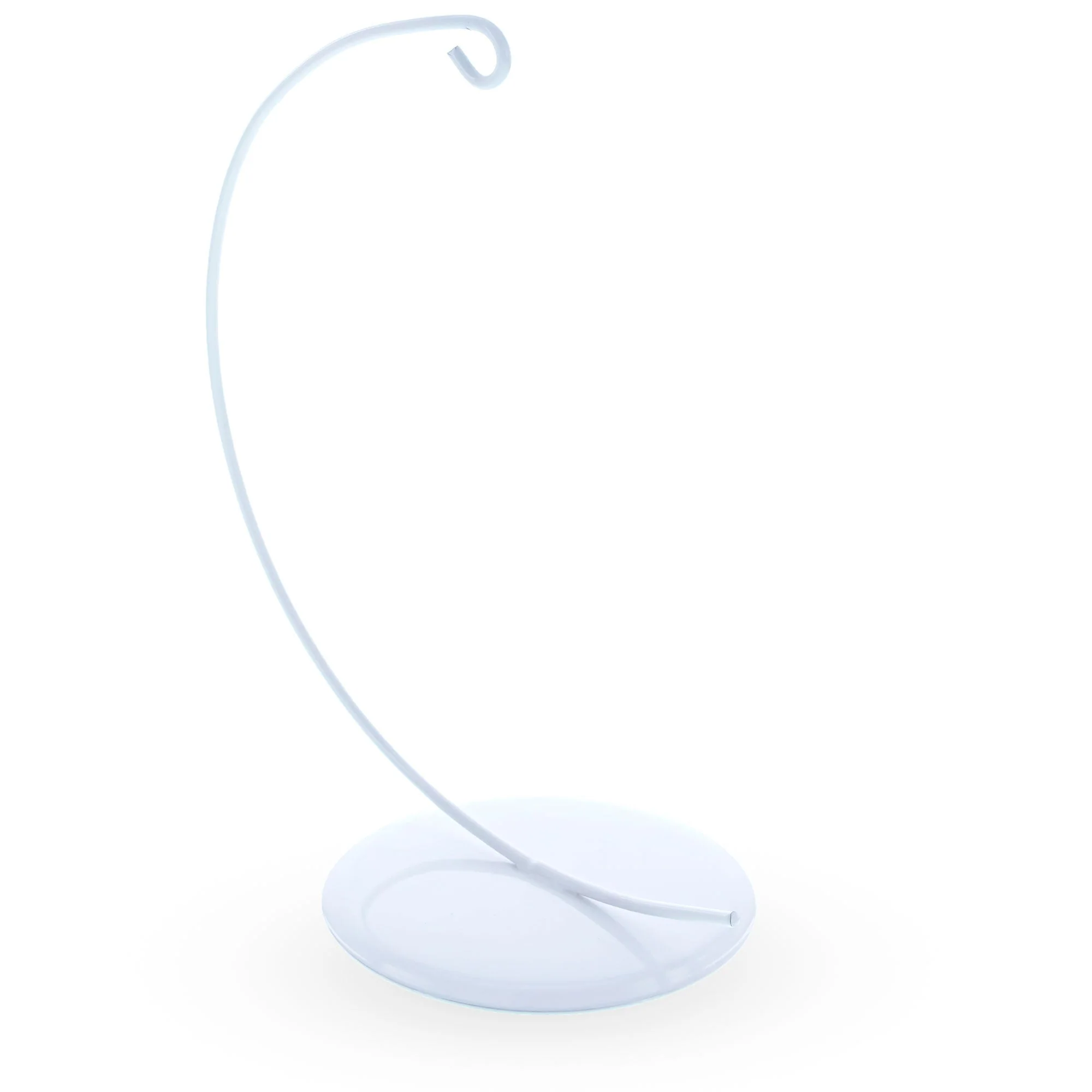 Solid Round Base White Painted Metal Ornament Display Stand 7.8 Inches (Poland) - Image 4