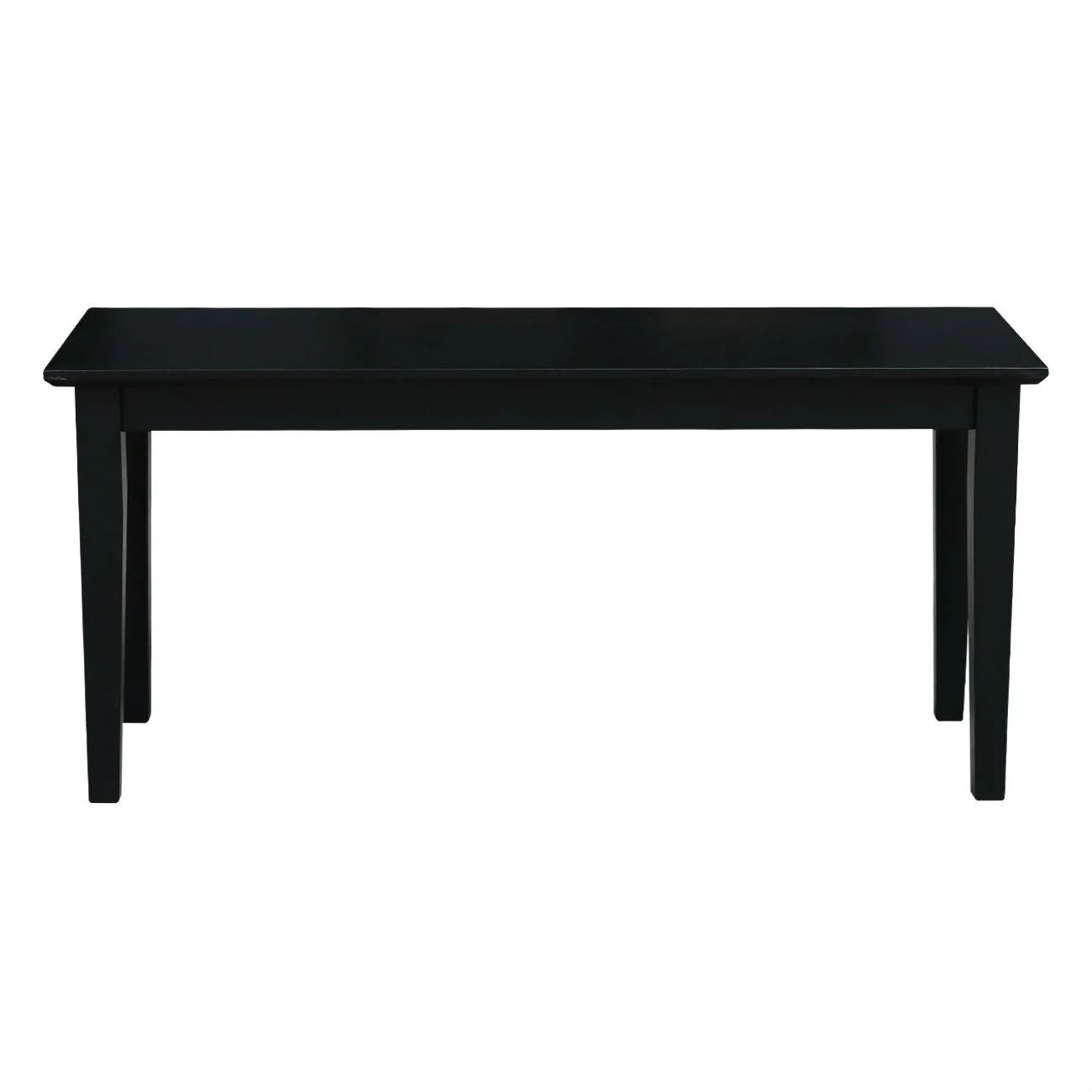 Solid Wood Entryway Accent Bench in Black Finish - Image 2