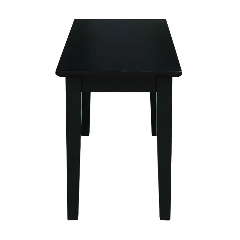 Solid Wood Entryway Accent Bench in Black Finish - Image 3