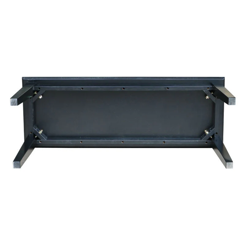 Solid Wood Entryway Accent Bench in Black Finish - Image 4