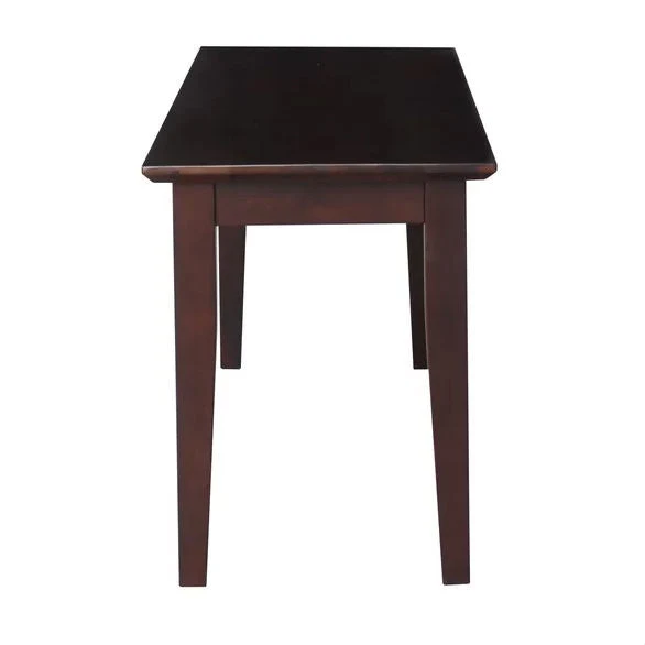 Solid Wood Entryway Accent Bench in Java Brown Finish - Image 3