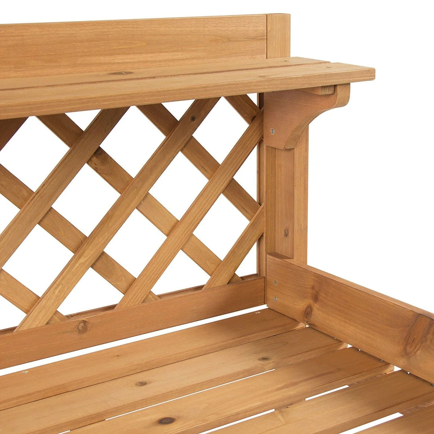 Solid Wood Garden Work Table Potting Bench in Natural Finish - Image 5