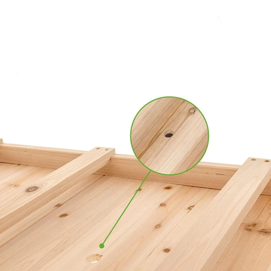 Solid Wood Locking Wheels Raised Mobile Garden Wood Planter Elevated Planter - Image 5