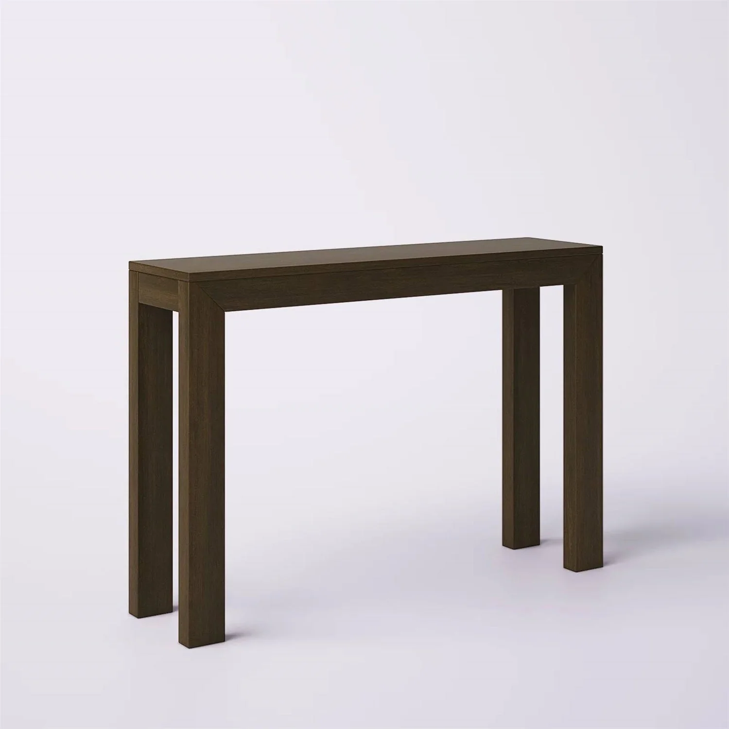 Solid Wood Modern Accent Console Table / Sofa Table in Dark Brown Walnut Finish - Image 4