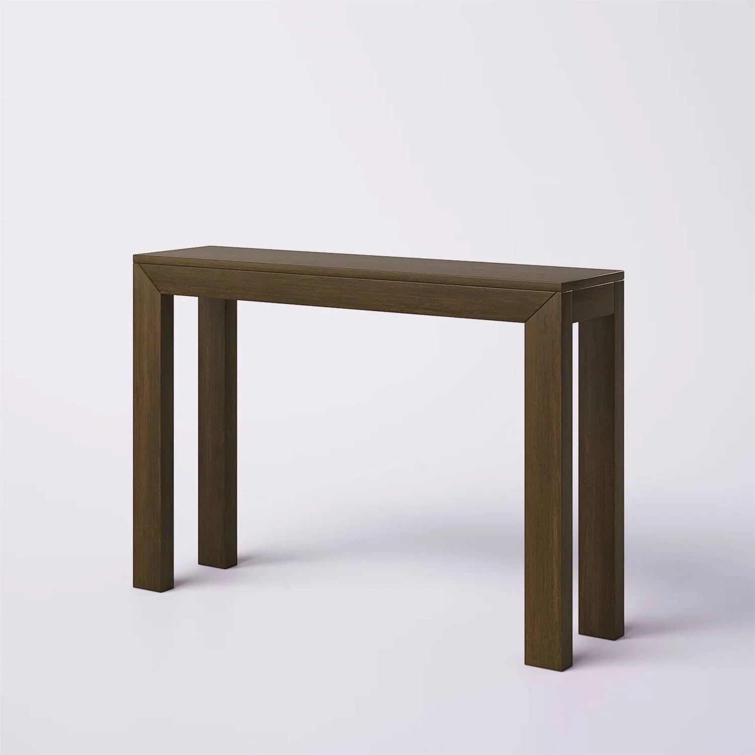 Solid Wood Modern Accent Console Table / Sofa Table in Dark Brown Walnut Finish - Image 5