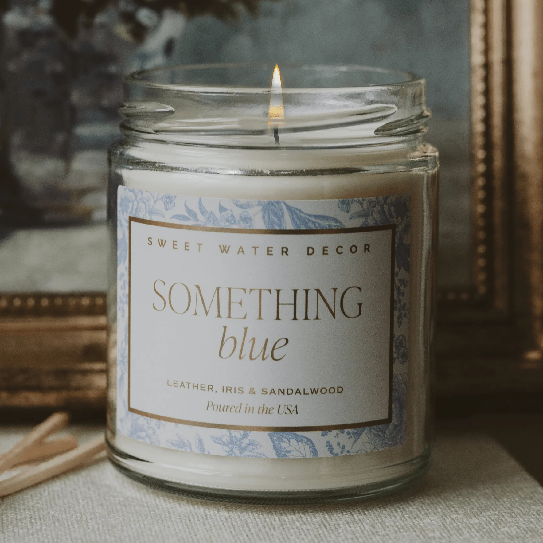 Something Blue Soy Candle - Clear Jar - 9 oz (Luxury Getaway) - Image 2