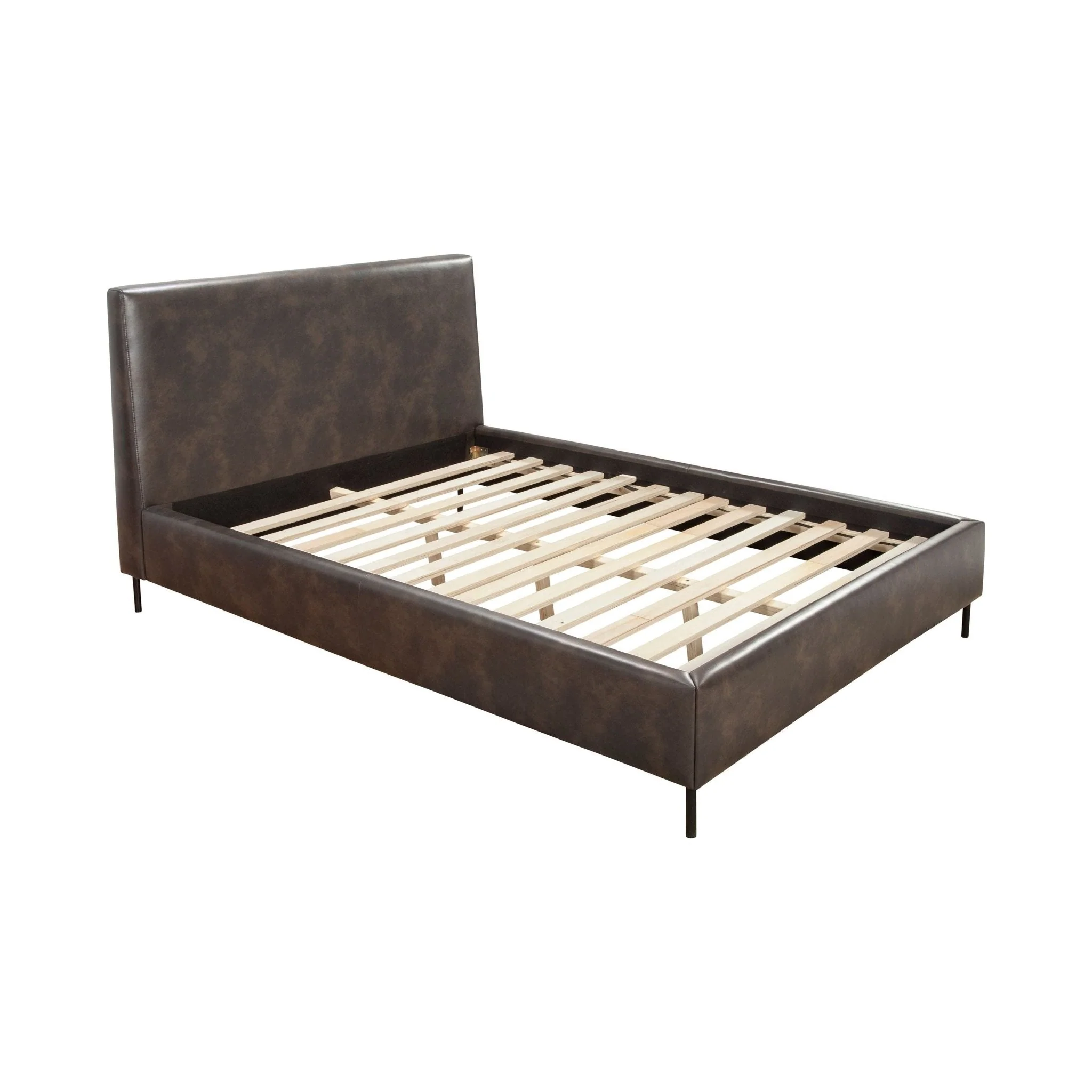 Sophia Faux Leather Platform Bed, Gray - Image 5