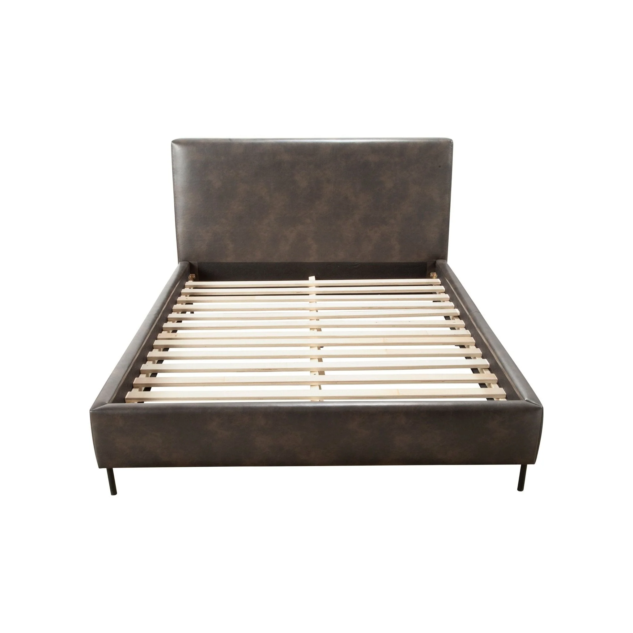 Sophia Faux Leather Platform Bed, Gray - Image 6