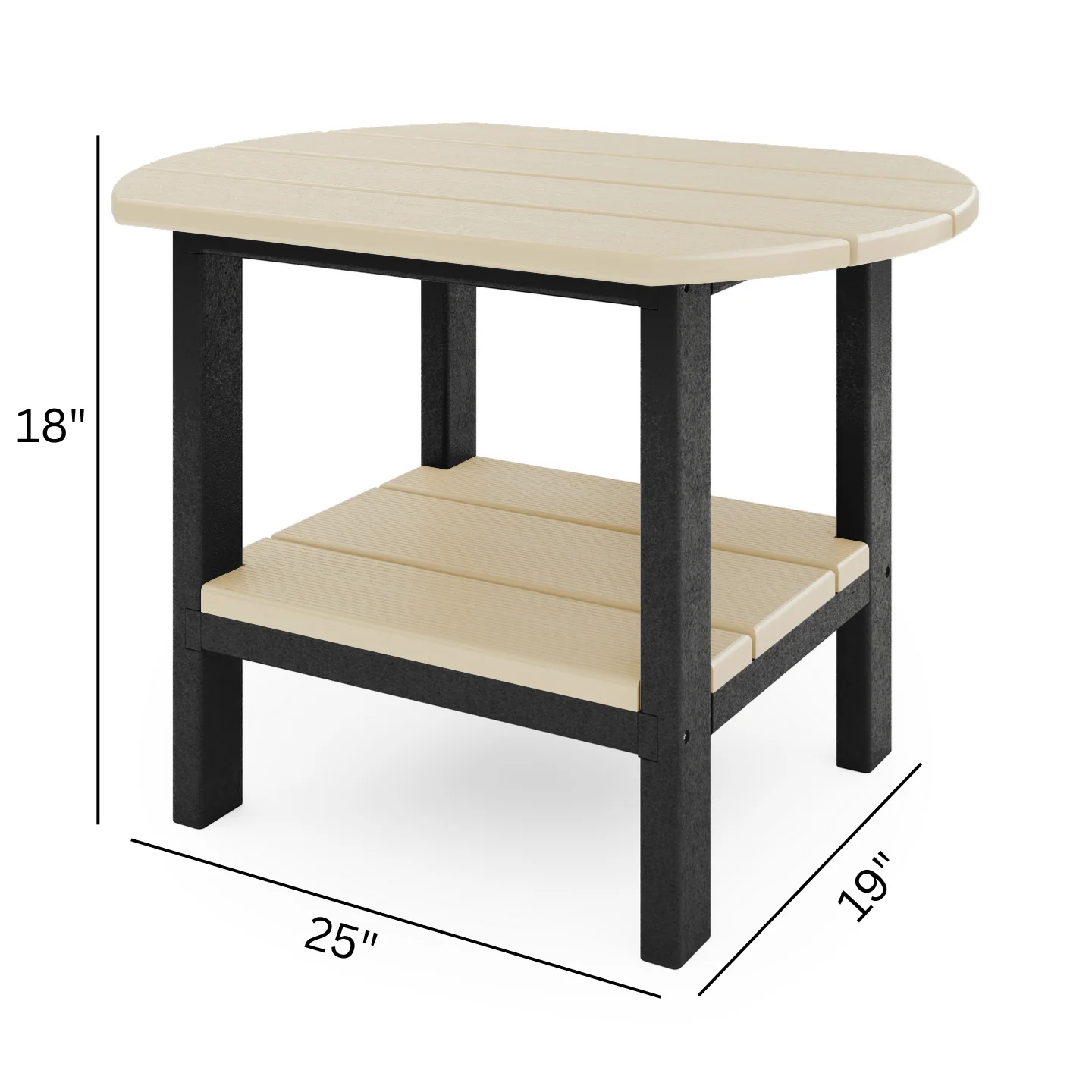 SoPoly 25" St. Simons Oval Side Table - Image 7