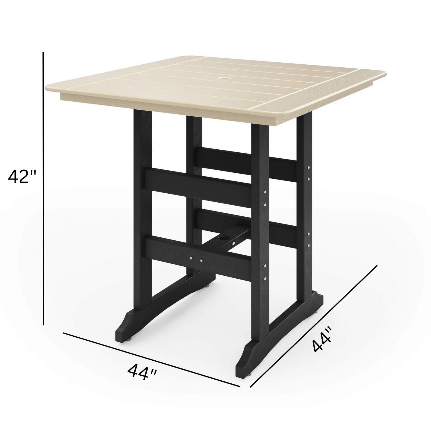 SoPoly 44" Savannah Square Bar Table - Image 5