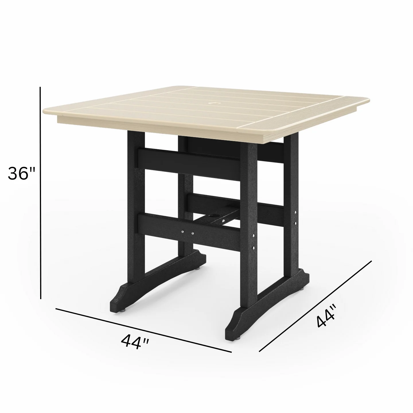 SoPoly 44" Savannah Square Counter Table - Image 5