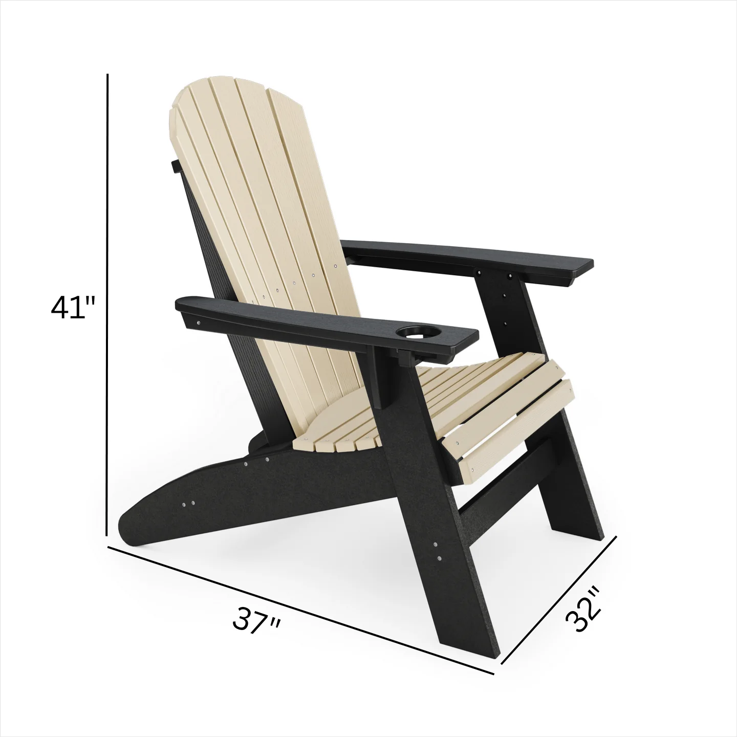 SoPoly St Simons Curved Back Adirondack Chair - Image 6