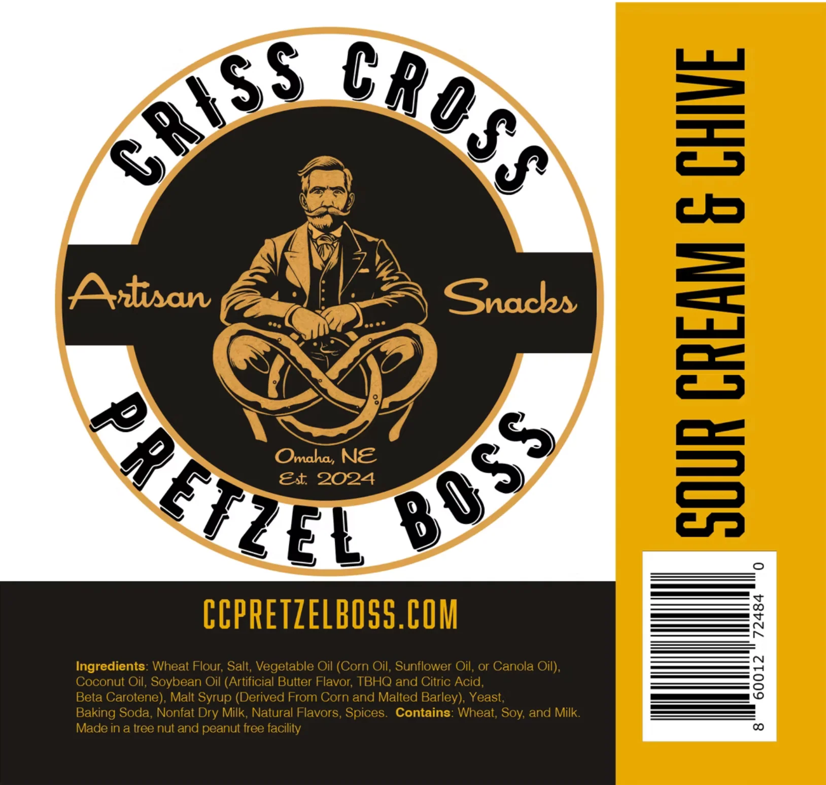Sour Cream & Chive Flavored Pretzels | Pack of 2 | 10 oz | Criss Cross Pretzel Boss - Image 3