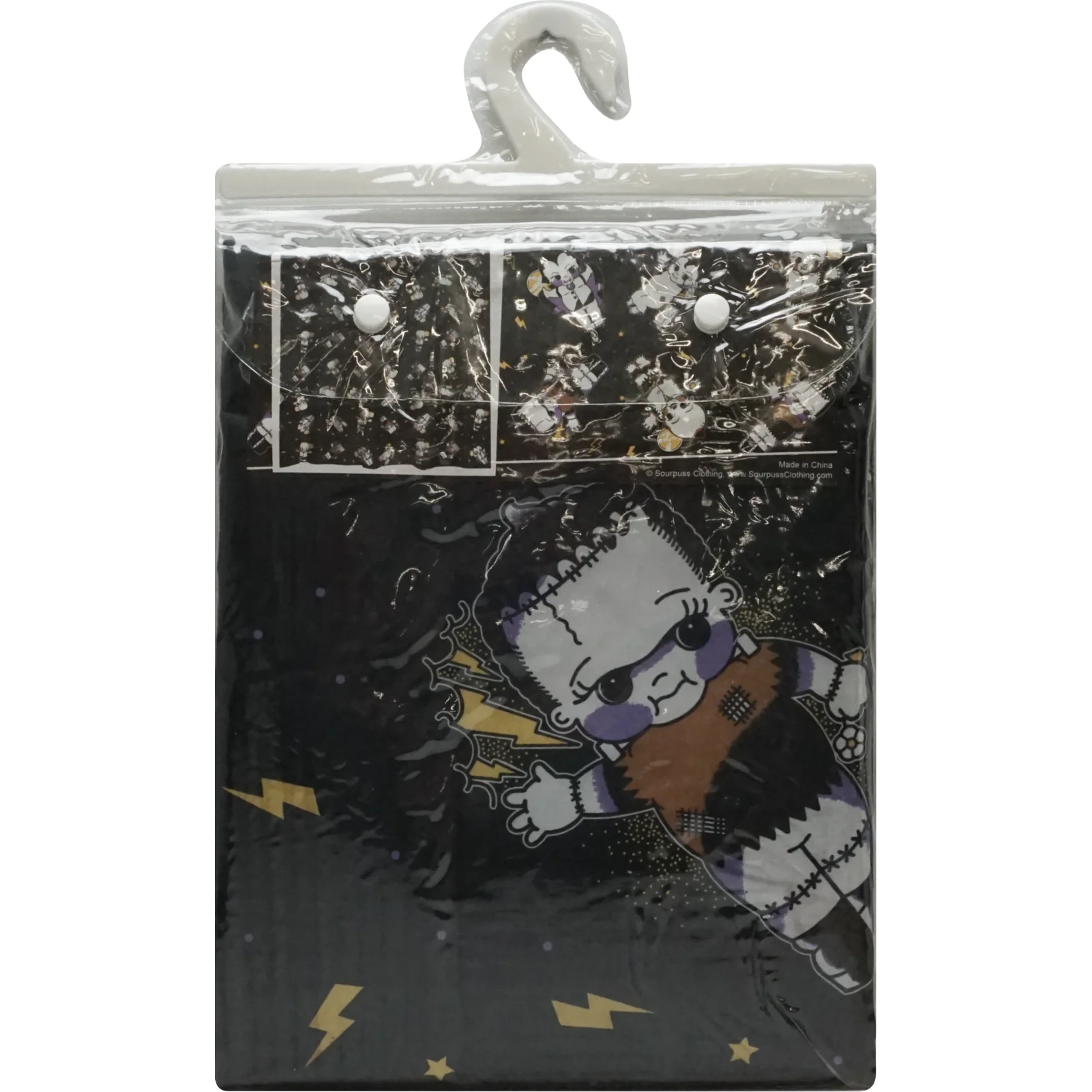 Sourpuss Kewpie Monsters Shower Curtain | Frankenstein Dracula Werewolf Polyester Bathroom Decor - Image 5