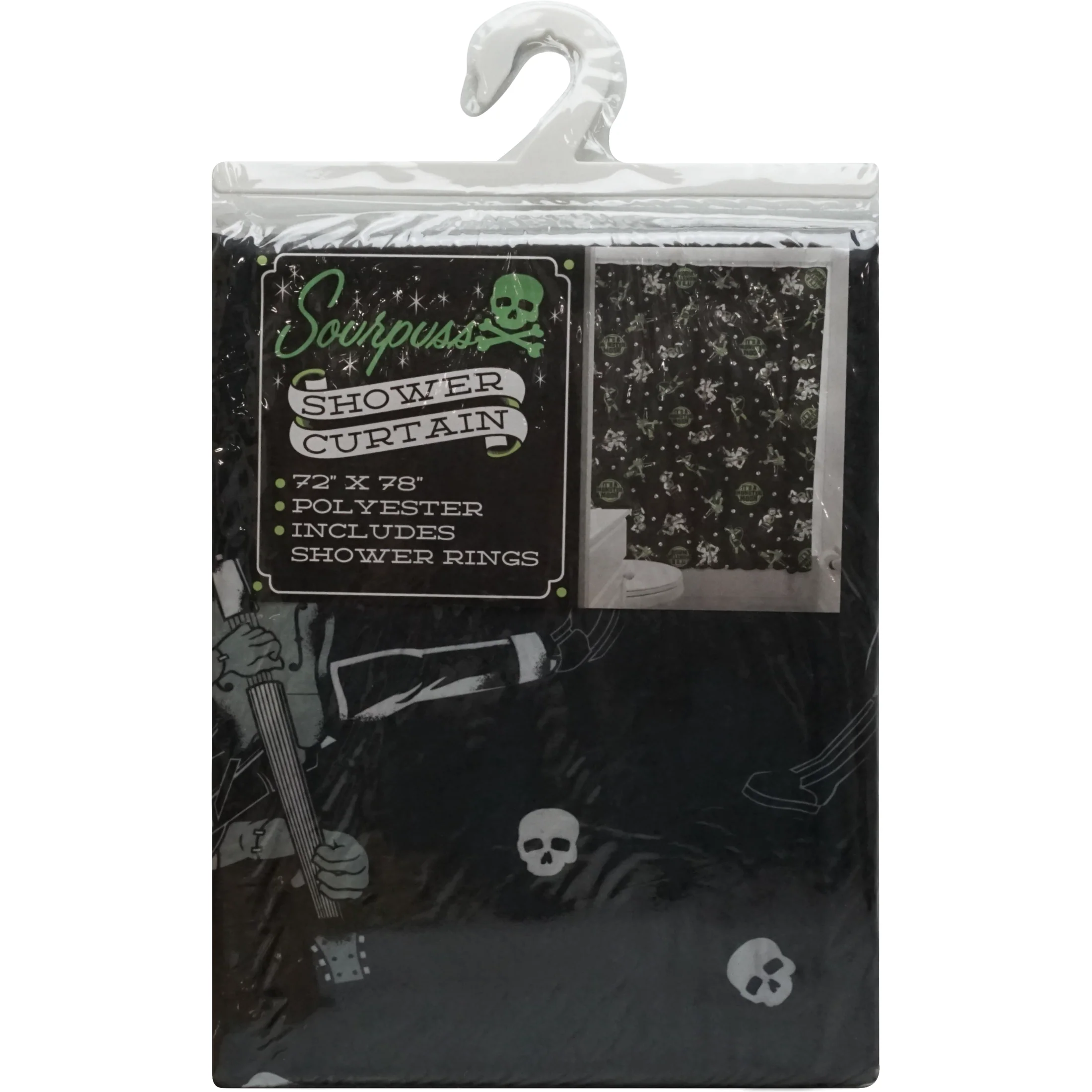 Sourpuss Monster Mosh Shower Curtain | Frankenstein Mummy Werewolf Polyester Bathroom Decor - Image 4