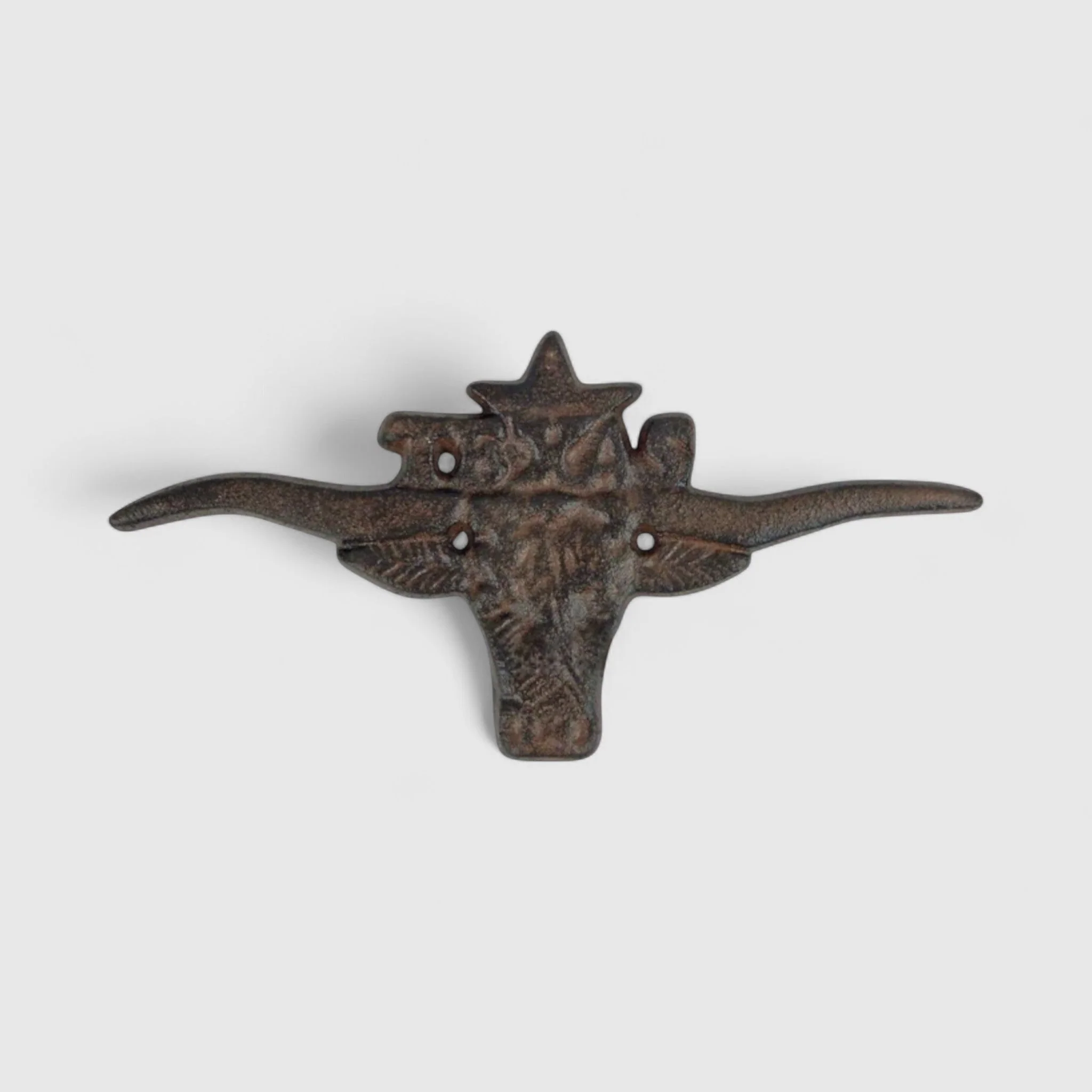Southwestern Cast Iron Texas Longhorn Decor, Rustic Ranch Accent - Image 2