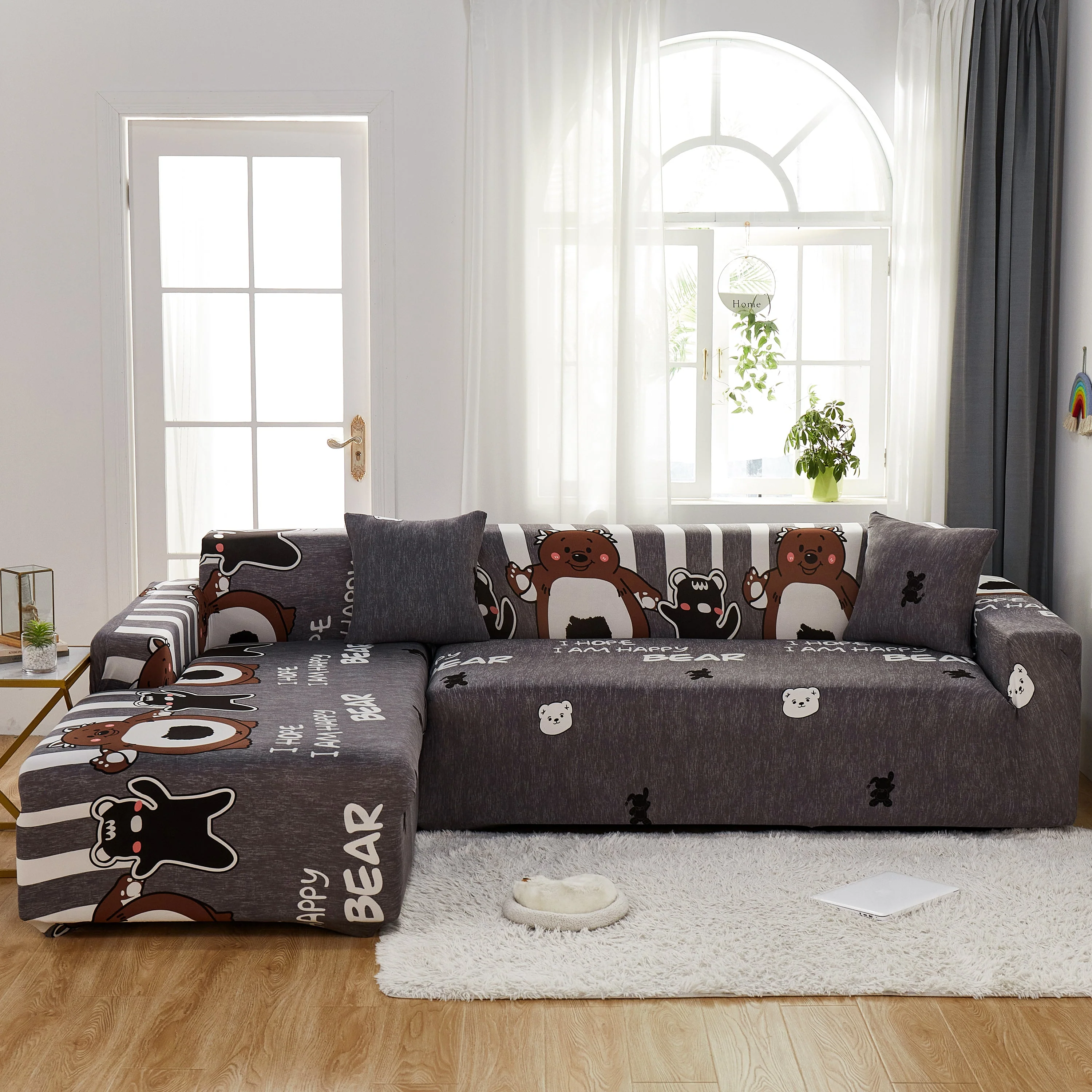 Spandex Non-Slip Stretch Sofa Covers for L Shape Sectional Couch, Great for Dogs, Pets, Kids, Washable, Fits 1/2/3/4/5 Seater Sofas - Image 12