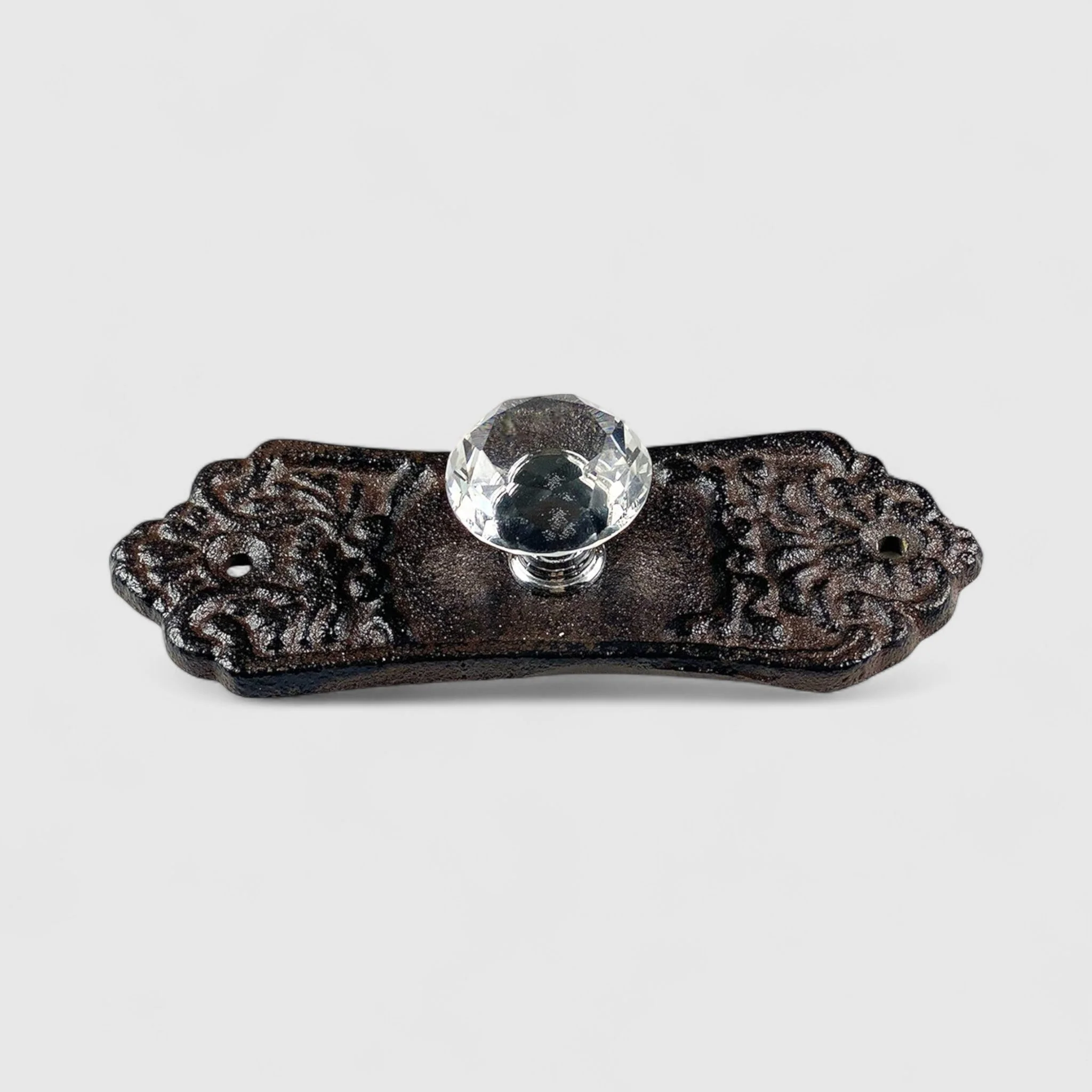 Sparkling Cast Iron Crystal Drawer Pull, Vintage Glam Cabinet Knob - Image 2