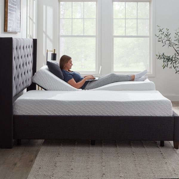 Split King Size Electric Head Foot Adjustable Bed Base with Remote - Image 3