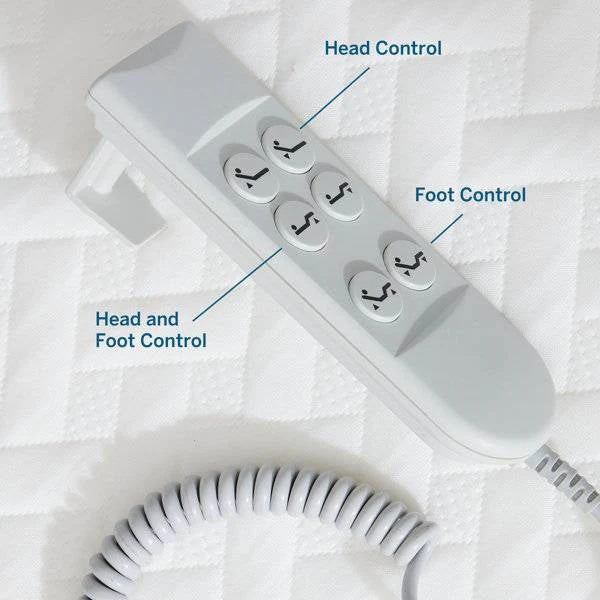 Split King Size Electric Head Foot Adjustable Bed Base with Remote - Image 5