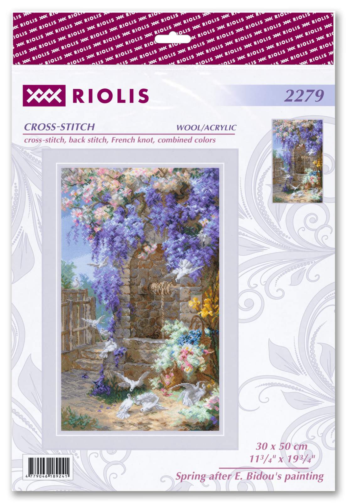 Spring after E. Bidou's painting R2279 Counted Cross Stitch Kit - Image 2
