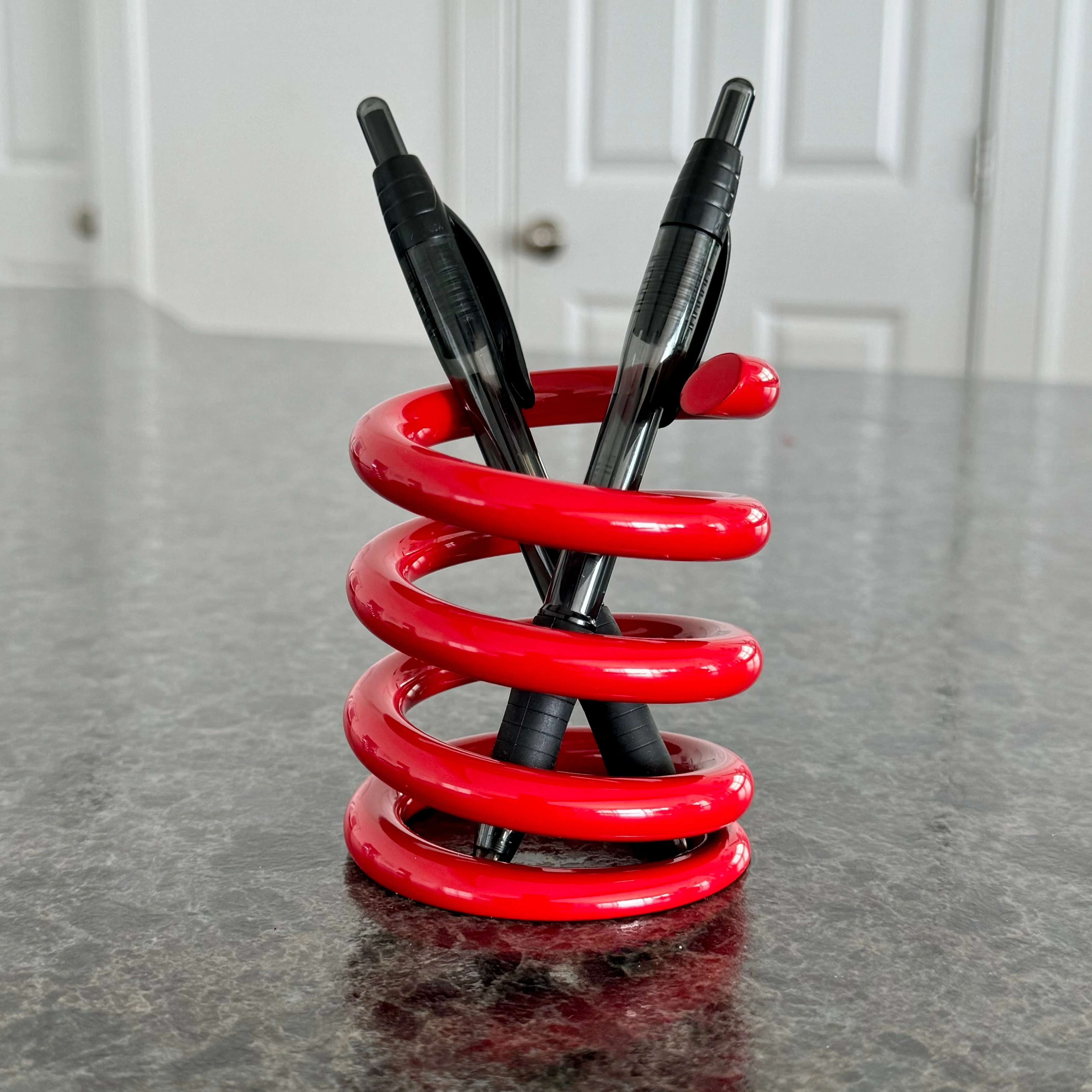Spring Powder Coated Aviation Art Modern Mid Century Pencil Pen Holder (3-3/4 Inches) - Image 4