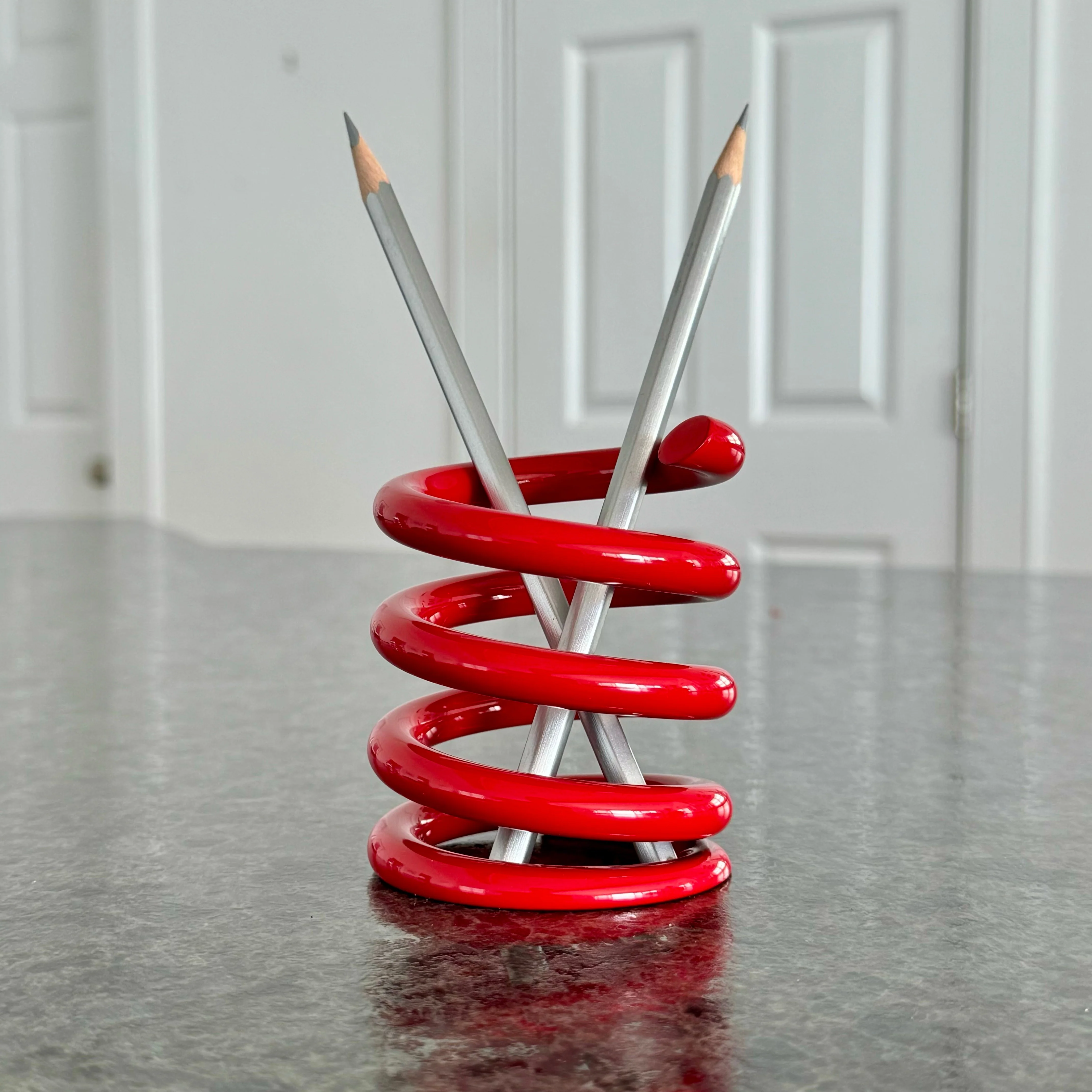 Spring Powder Coated Aviation Art Modern Mid Century Pencil Pen Holder (3-3/4 Inches) - Image 5