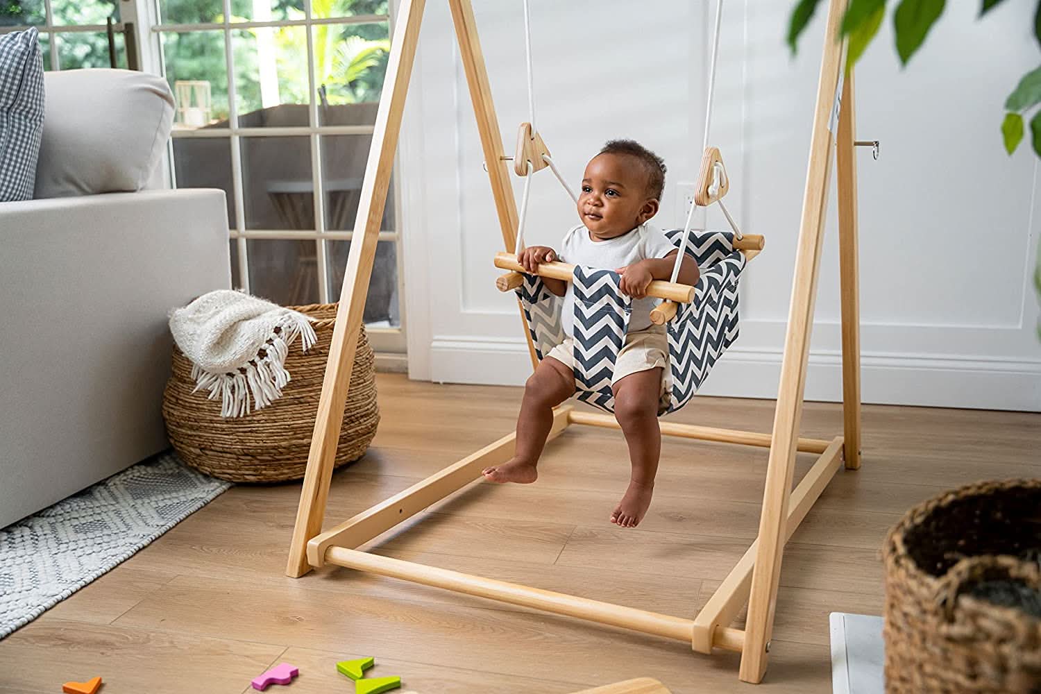 Spruce | Foldable Baby Swing - Blue Wave - Image 10