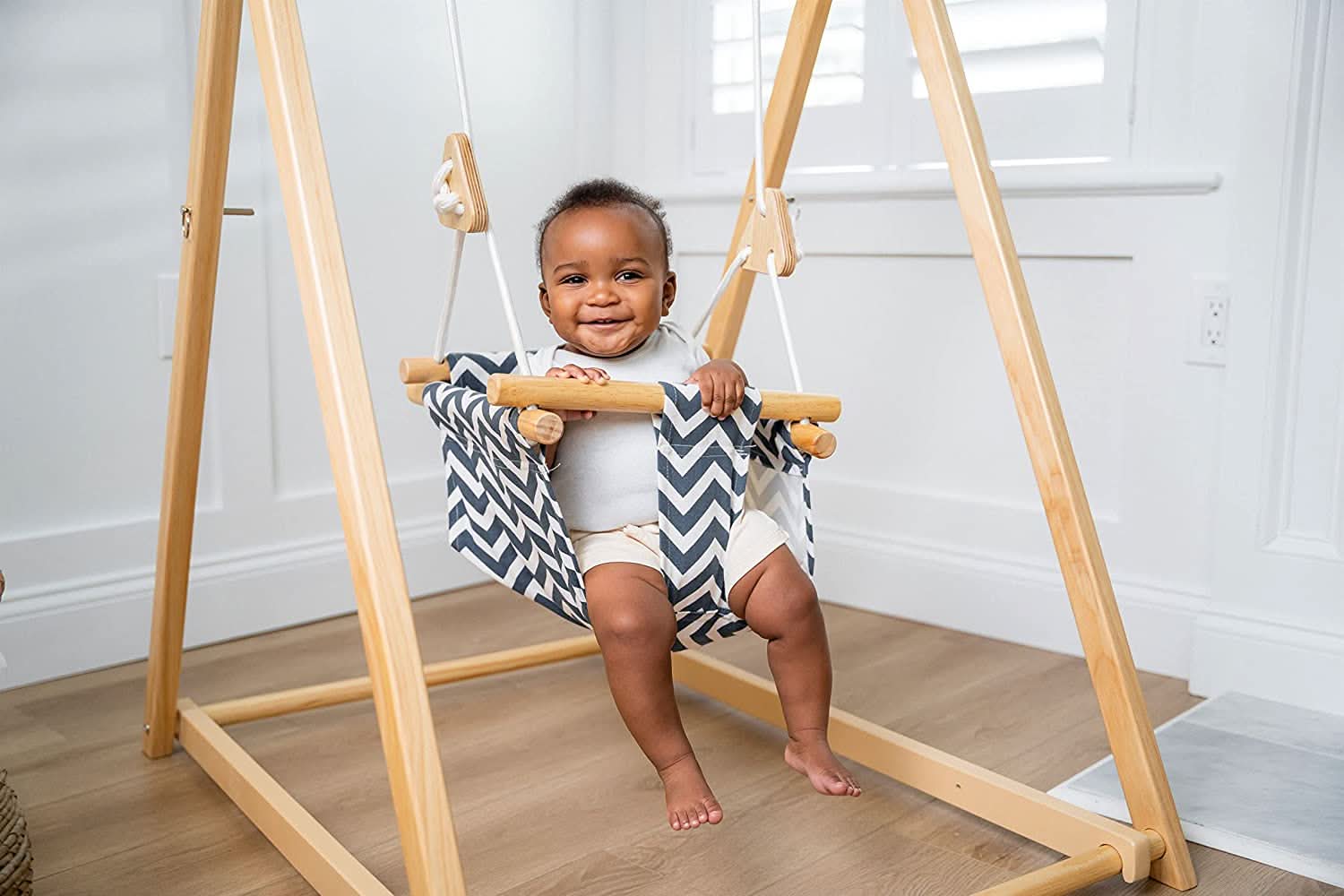 Spruce | Foldable Baby Swing - Blue Wave - Image 11