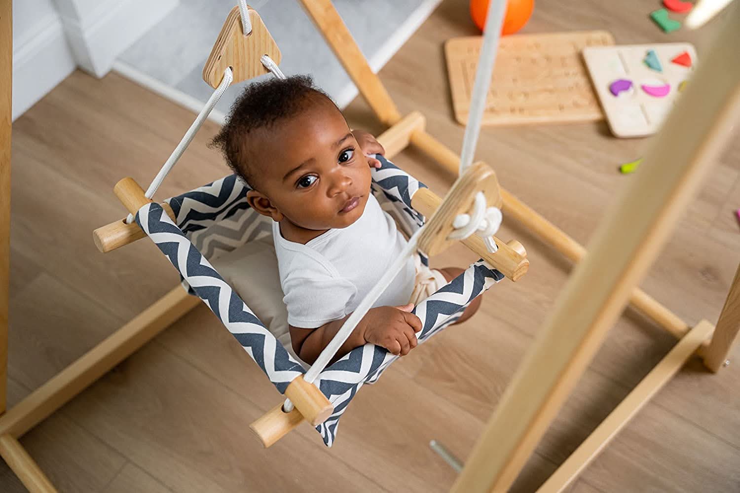 Spruce | Foldable Baby Swing - Blue Wave - Image 6