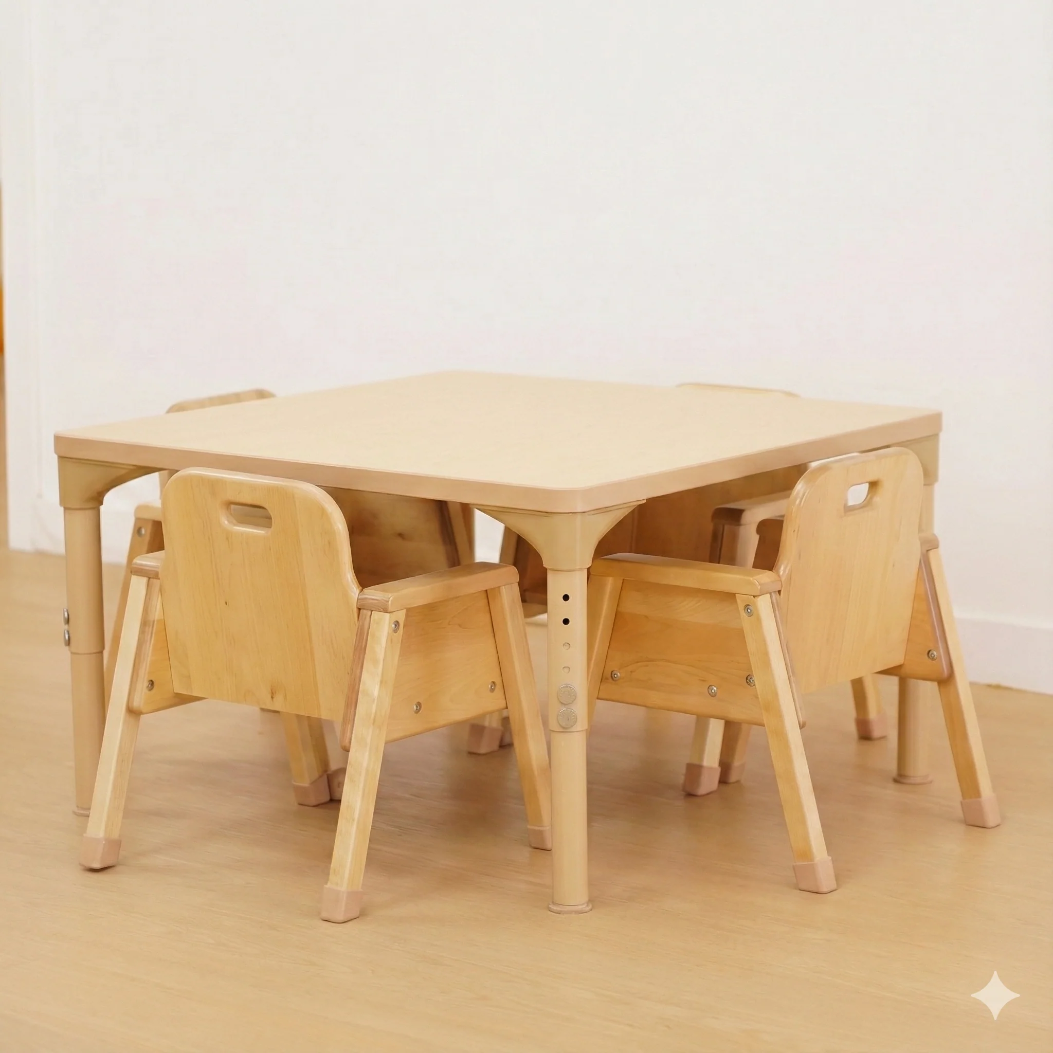 Square Adjustable Kids Table – 13" to 17" Height | Preschool & Toddler Activity Table for Classrooms & Daycares - Image 3