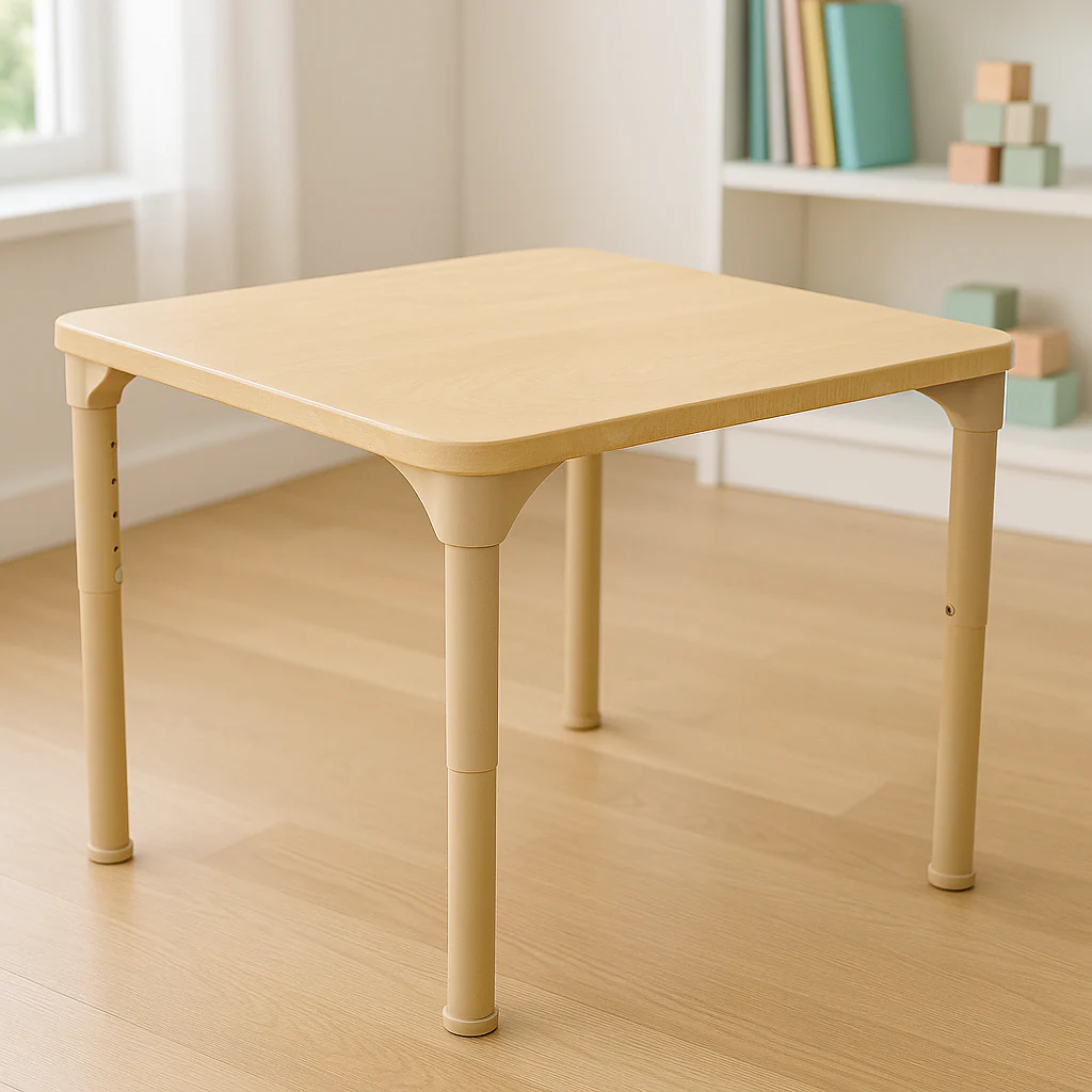 Square Adjustable Kids Table – 13" to 17" Height | Preschool & Toddler Activity Table for Classrooms & Daycares - Image 6