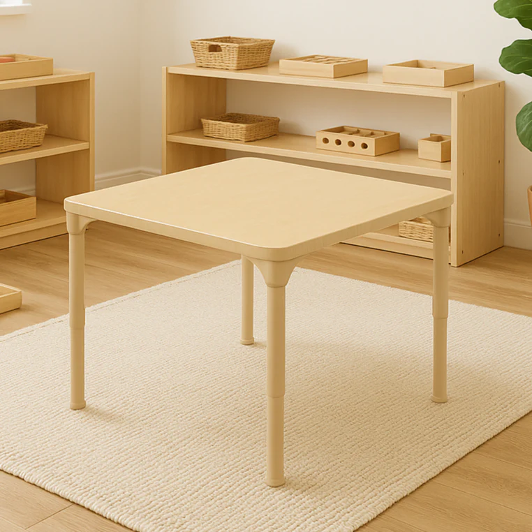 Square Adjustable Kids Table – 13" to 17" Height | Preschool & Toddler Activity Table for Classrooms & Daycares - Image 7
