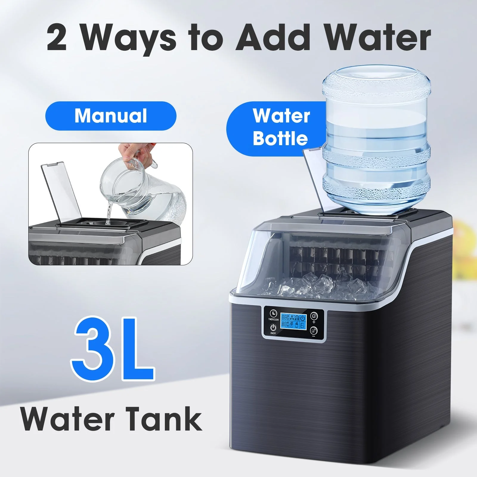 Square Cube Ice Maker Z5820AF-BLACK - Image 3