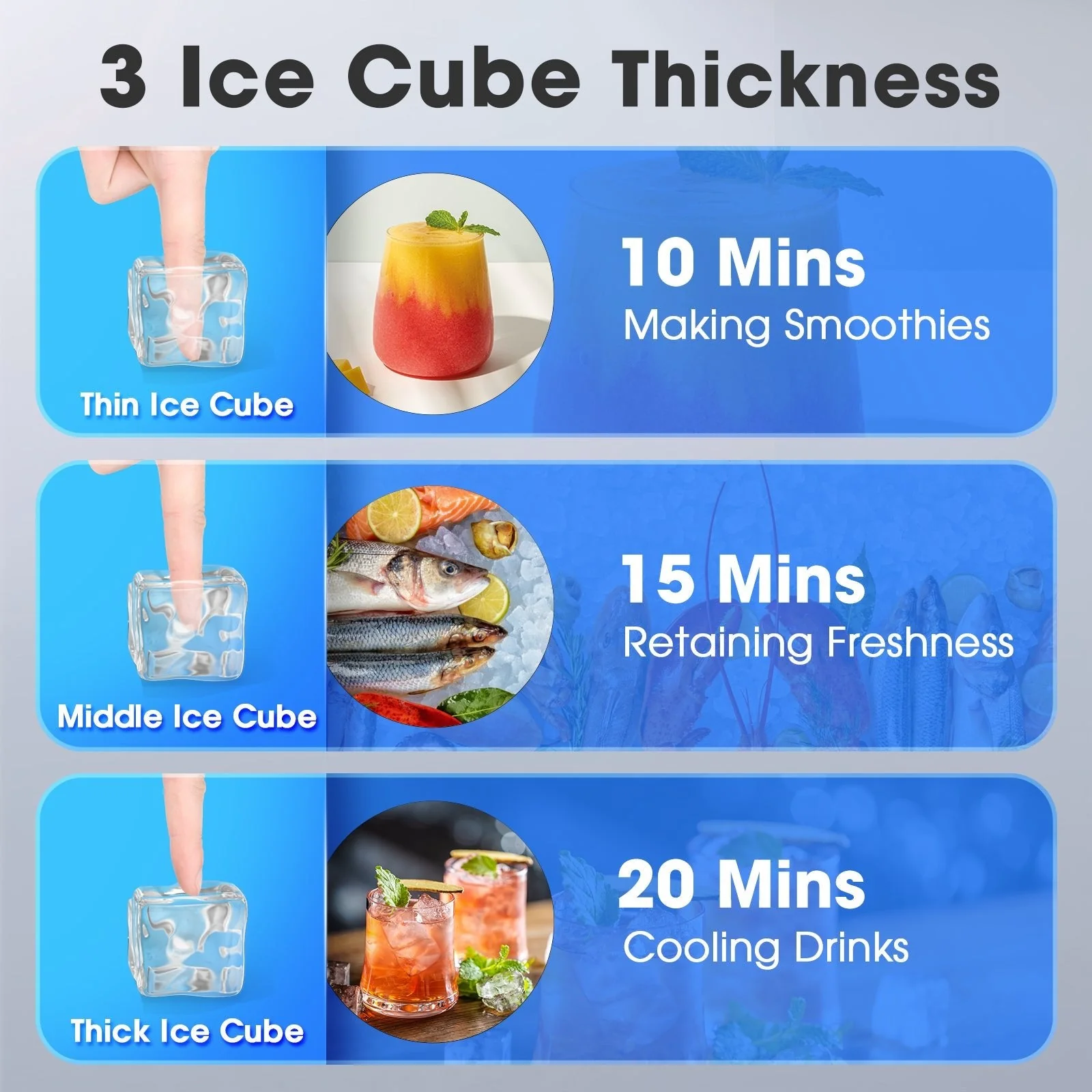 Square Cube Ice Maker Z5820AF-BLACK - Image 4