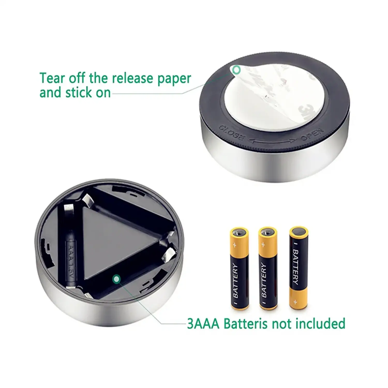 Square & PIR Motion Sensor Light for Closet with Battery - Image 14