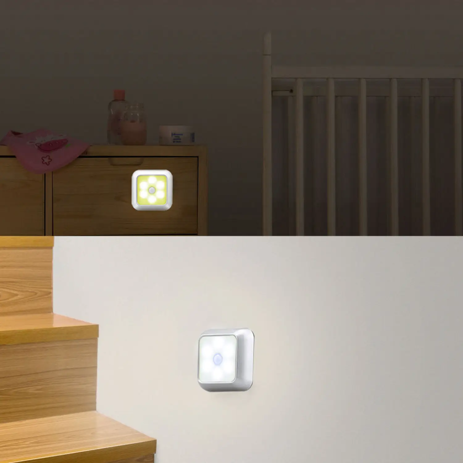 Square & PIR Motion Sensor Light for Closet with Battery - Image 9