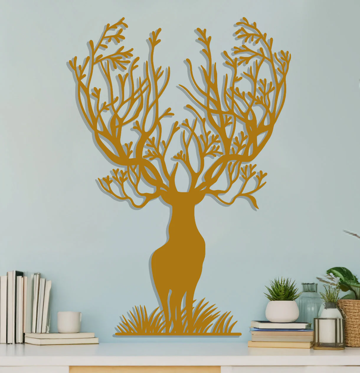 Stag with Branches for Antlers Sign - Image 2