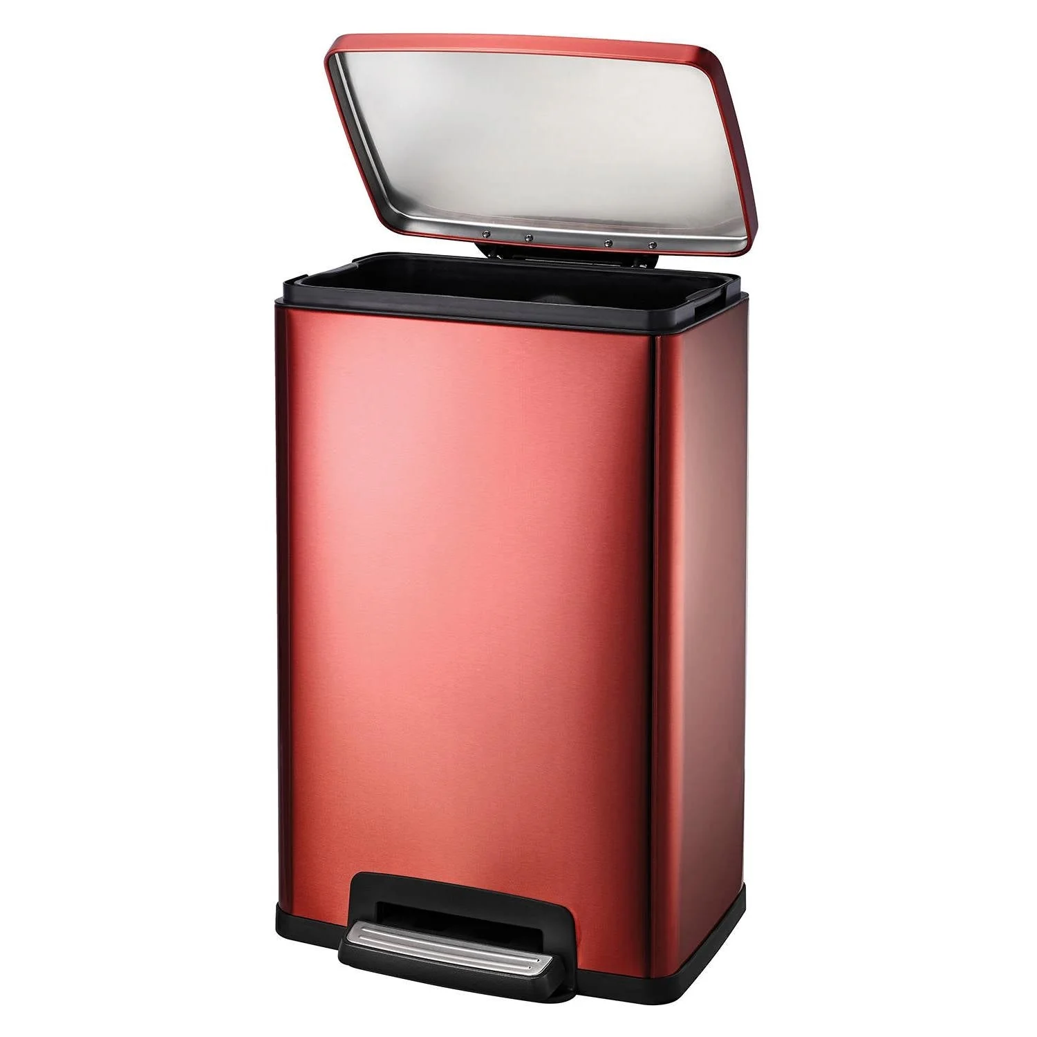 Stainless Steel 13-Gallon Kitchen Trash Can with Step Lid in Copper Red Finish - Image 2