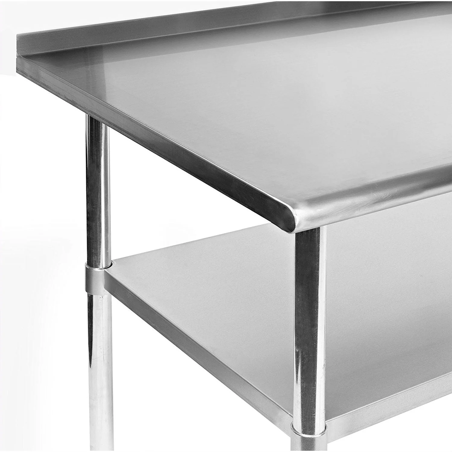 Stainless Steel 72 x 30 inch Kitchen Restaurant Prep Work Table with Backsplash - Image 2