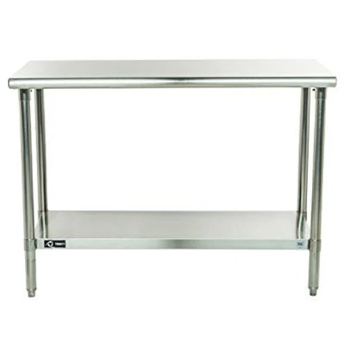 Stainless Steel Top Food Safe Prep Table Utility Work Bench with Bottom Shelf - Image 2