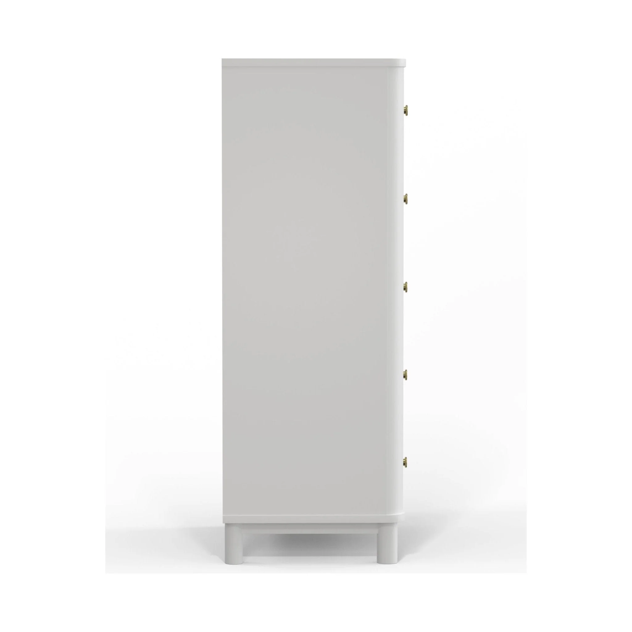 Stapleton Five Drawer Chest, White - Image 4