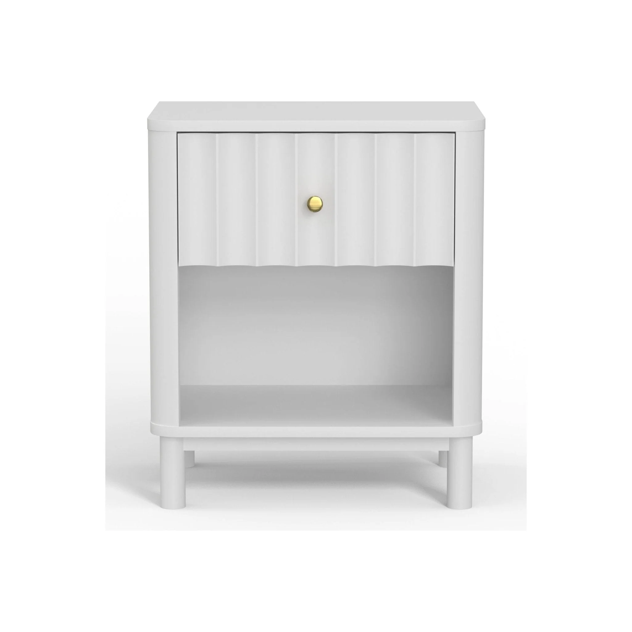 Stapleton One Drawer Nightstand, White - Image 2