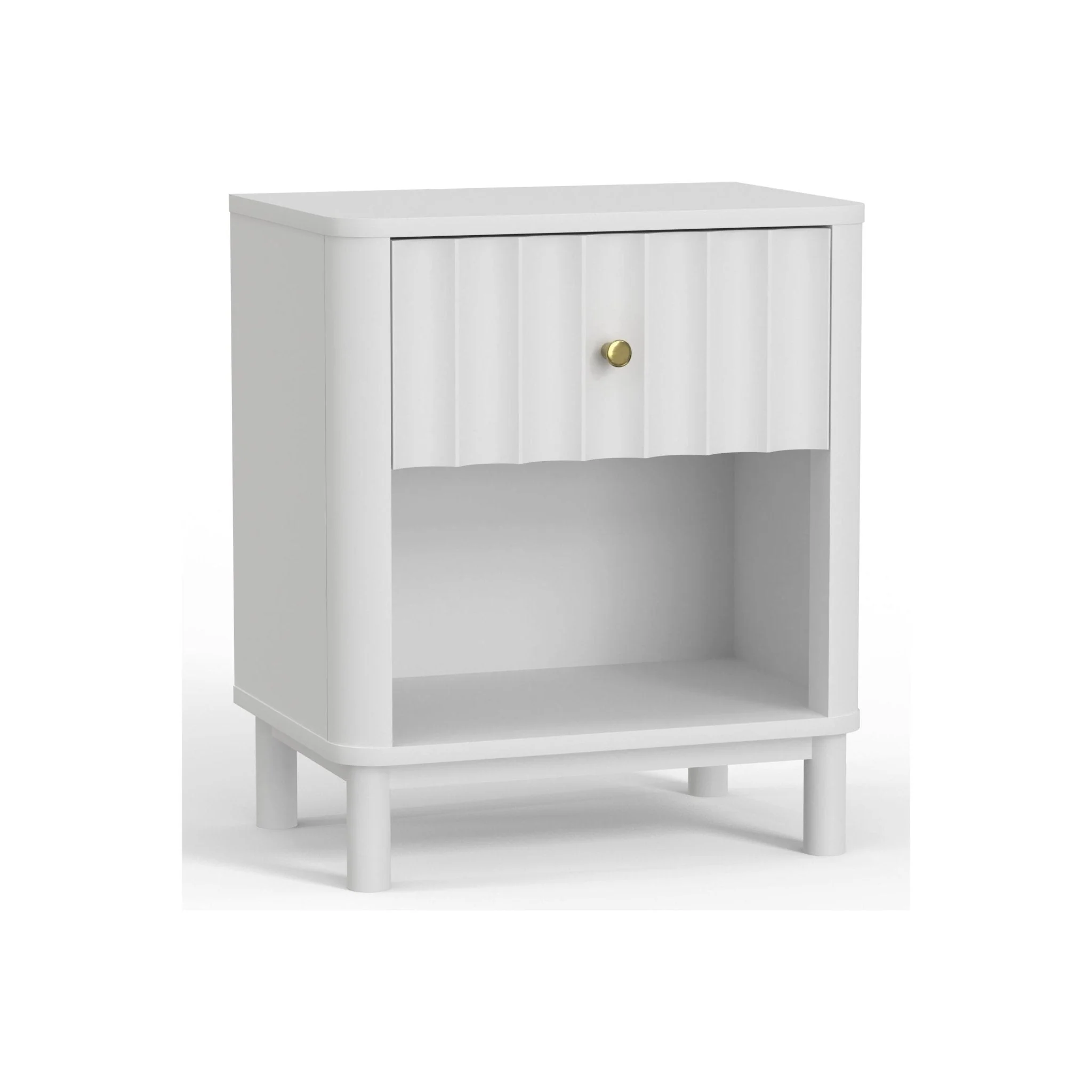 Stapleton One Drawer Nightstand, White - Image 3