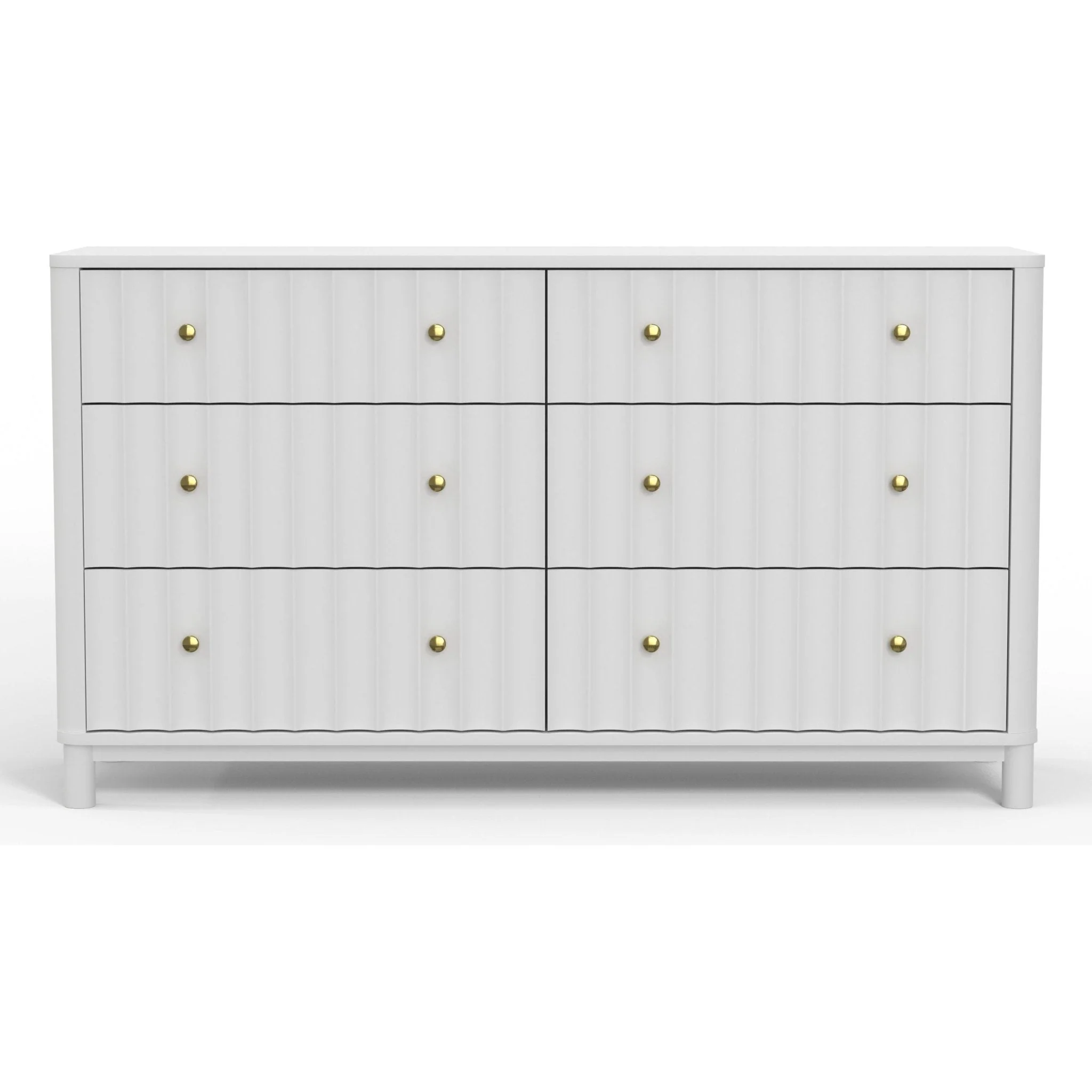 Stapleton Six Drawer Dresser, White - Image 2