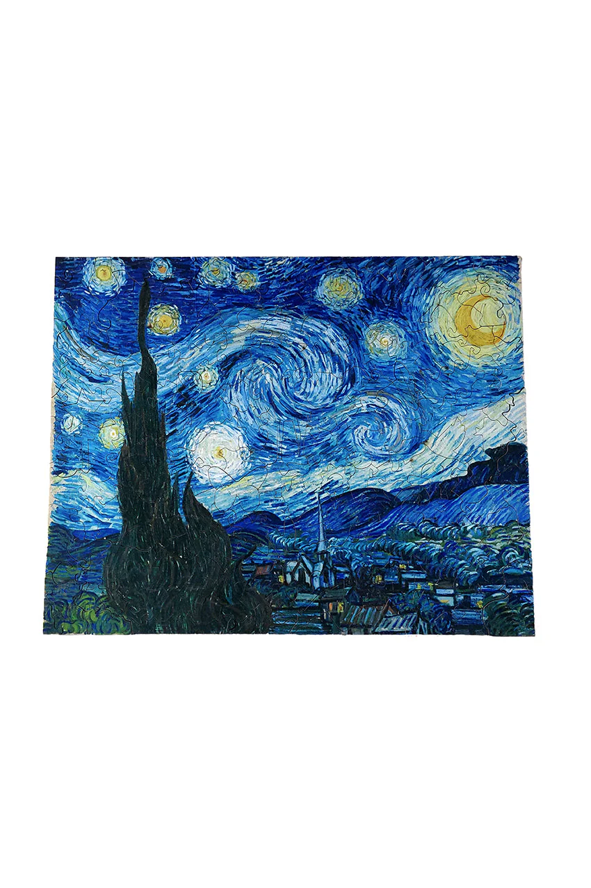 Starry Night after Van Gogh - Jigsaw Wooden Puzzle by Wizardi F07N9-1 - Image 3