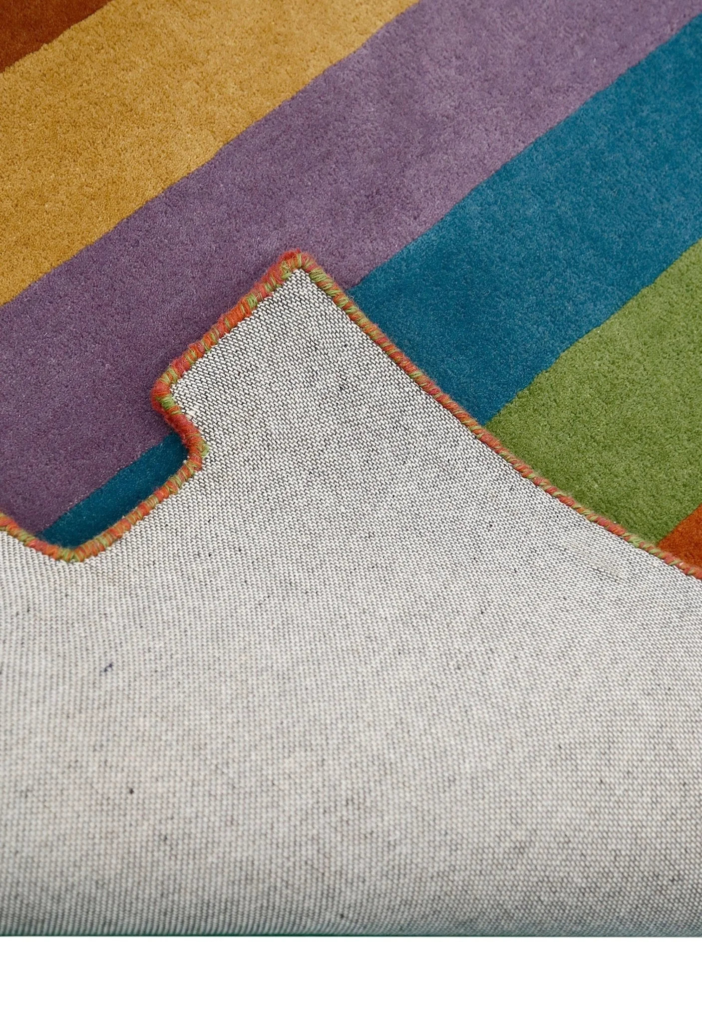 Stax Modern Stripes Design Multicolor Hand Tufted 5x8 Wool Rug - Image 4
