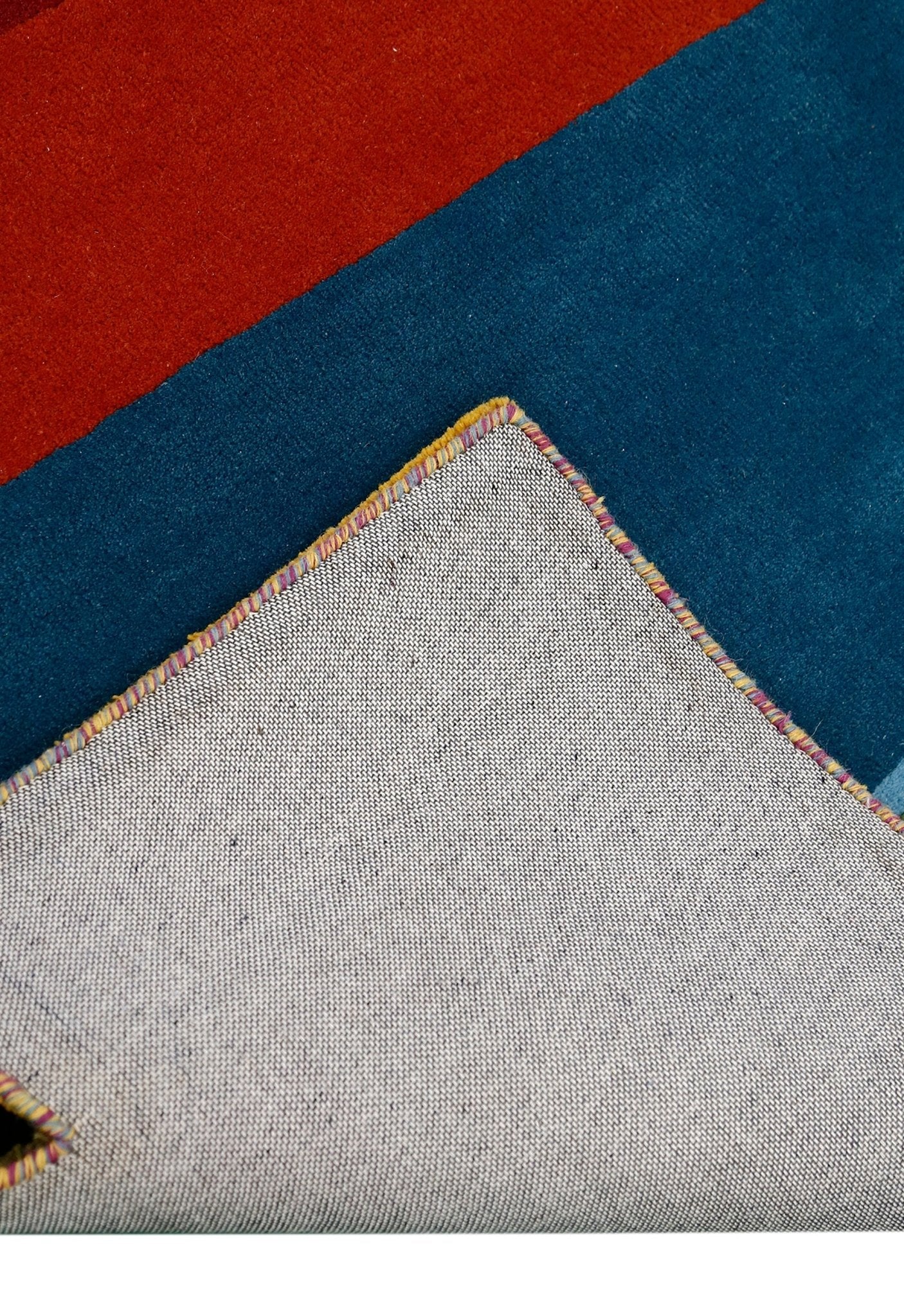 Stax Modern Stripes Pattern Colorful Hand Tufted 5x8 Wool Rug - Image 5