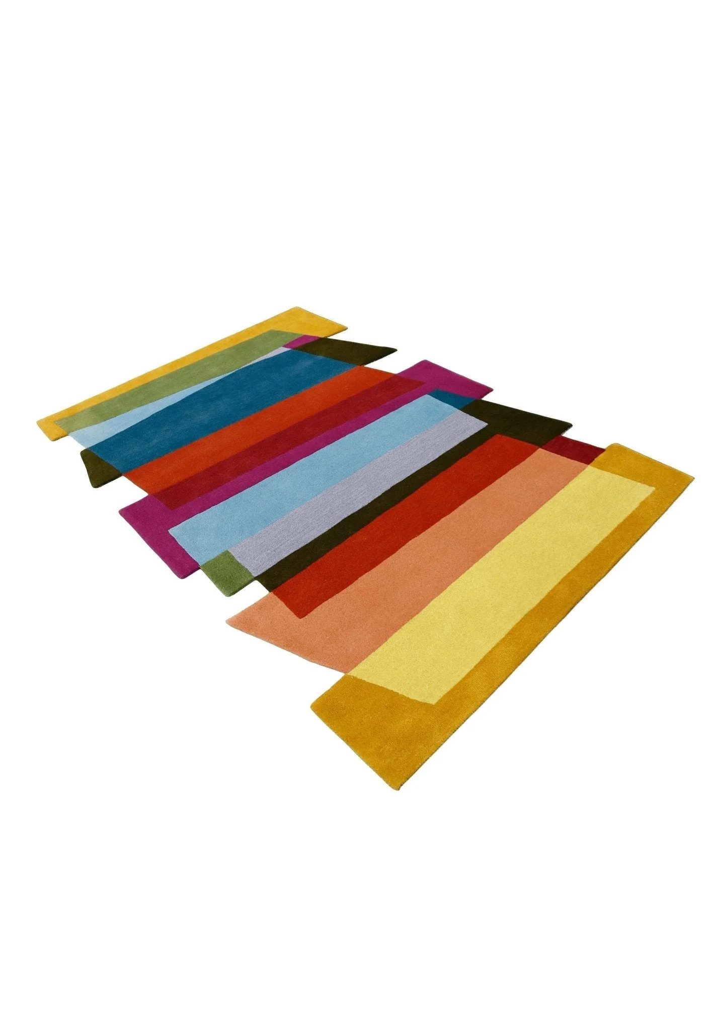 Stax Modern Stripes Pattern Colorful Hand Tufted 5x8 Wool Rug - Image 7