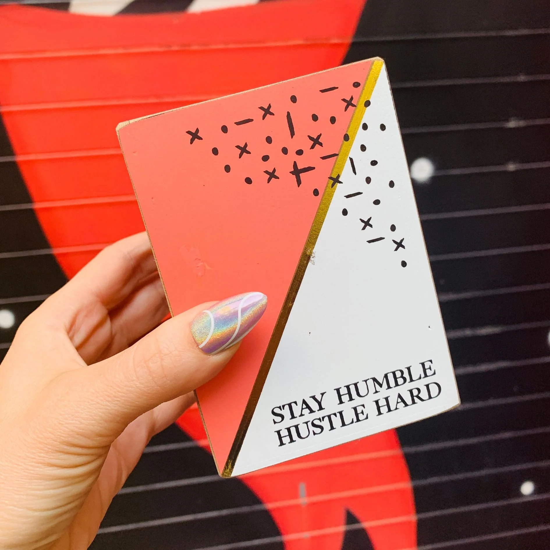 Stay Humble Hustle Hard Wood Pencil Holder - Image 7